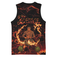 Samoa Siva Afi Dance Fireknife Basketball Jersey Polynesian Heritage Fire Dance LT9 - Polynesian Pride