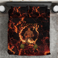 Samoa Siva Afi Dance Fireknife Bedding Set Polynesian Heritage Fire Dance LT9 Black - Polynesian Pride