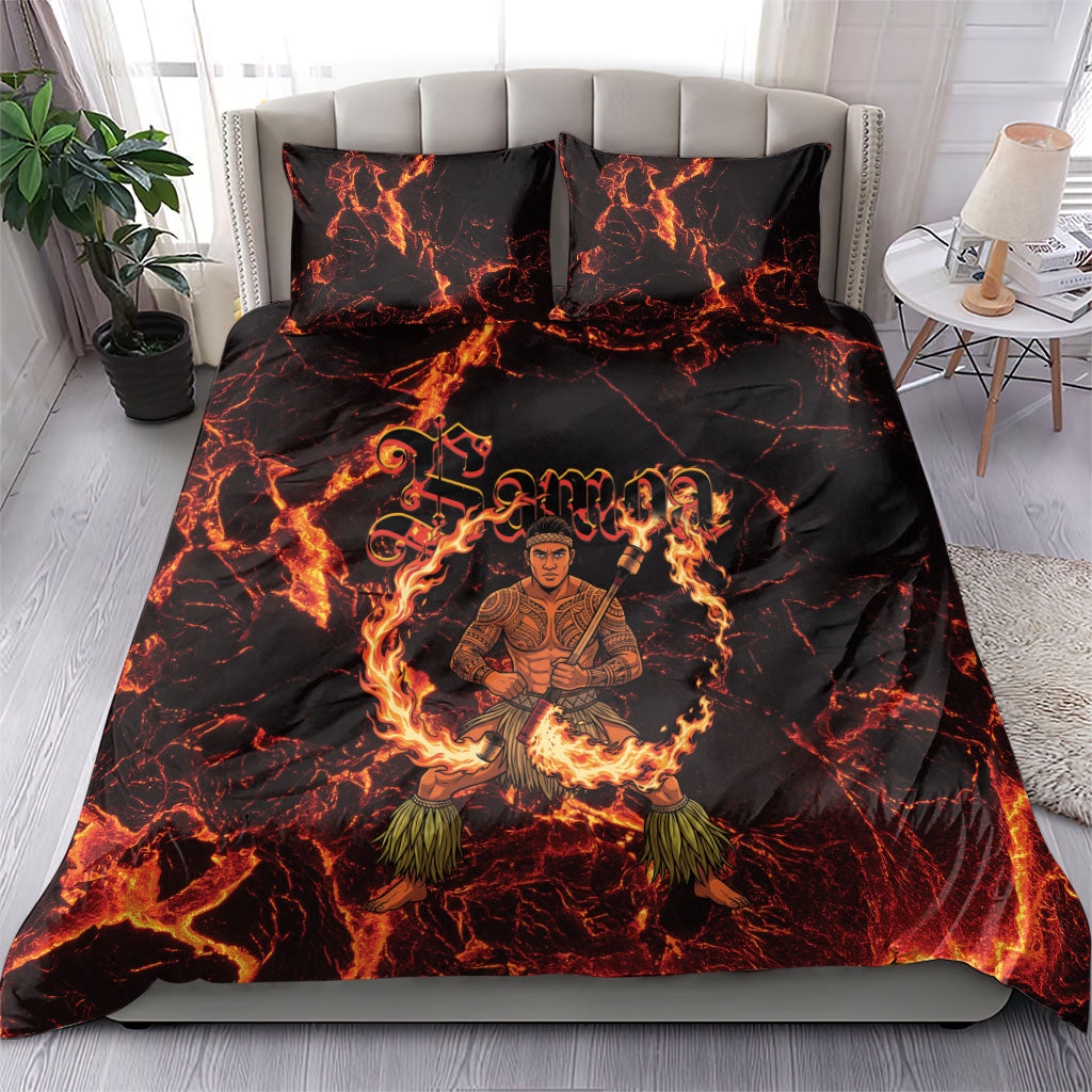 Samoa Siva Afi Dance Fireknife Bedding Set Polynesian Heritage Fire Dance LT9 - Polynesian Pride
