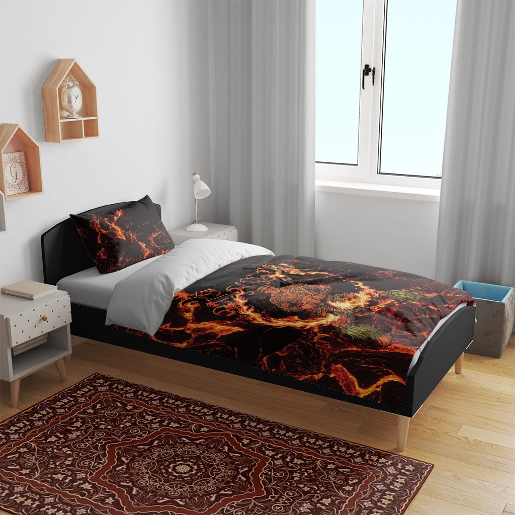 Samoa Siva Afi Dance Fireknife Bedding Set Polynesian Heritage Fire Dance LT9 - Polynesian Pride