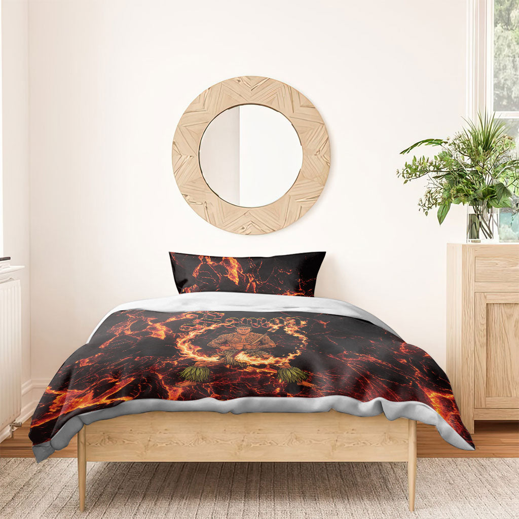 Samoa Siva Afi Dance Fireknife Bedding Set Polynesian Heritage Fire Dance LT9 - Polynesian Pride