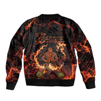 Samoa Siva Afi Dance Fireknife Bomber Jacket Polynesian Heritage Fire Dance LT9 - Polynesian Pride