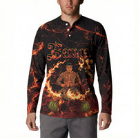 Samoa Siva Afi Dance Fireknife Button Sweatshirt Polynesian Heritage Fire Dance LT9 - Polynesian Pride