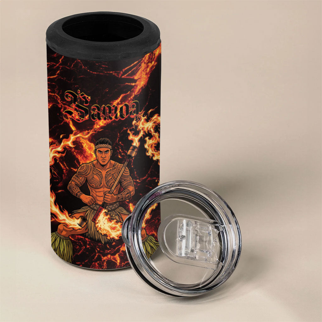 Samoa Siva Afi Dance Fireknife 4 in 1 Can Cooler Tumbler Polynesian Heritage Fire Dance LT9 - Polynesian Pride