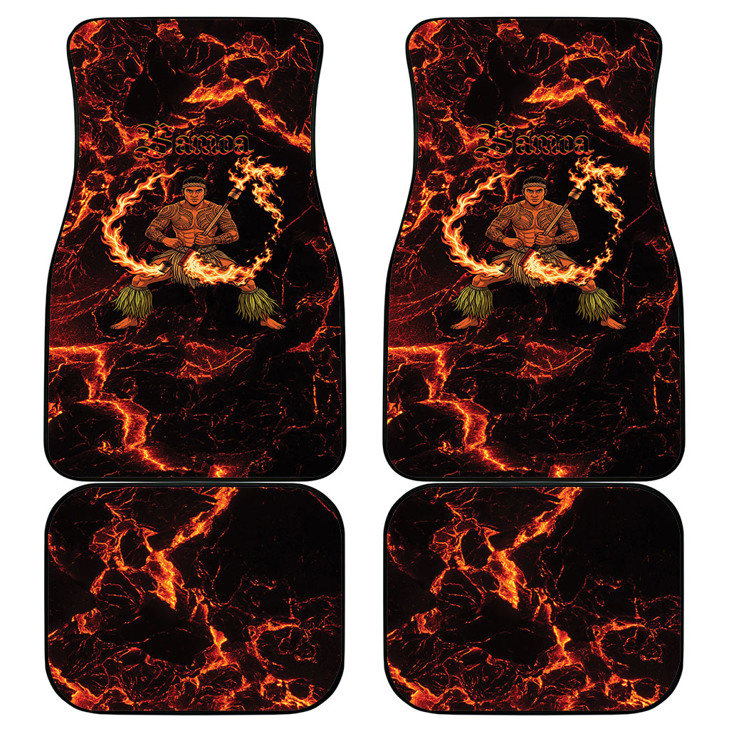 Samoa Siva Afi Dance Fireknife Car Mats Polynesian Heritage Fire Dance LT9 - Polynesian Pride