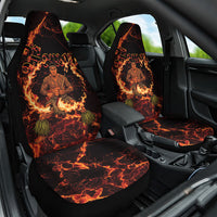 Samoa Siva Afi Dance Fireknife Car Seat Cover Polynesian Heritage Fire Dance LT9 One Size Black - Polynesian Pride