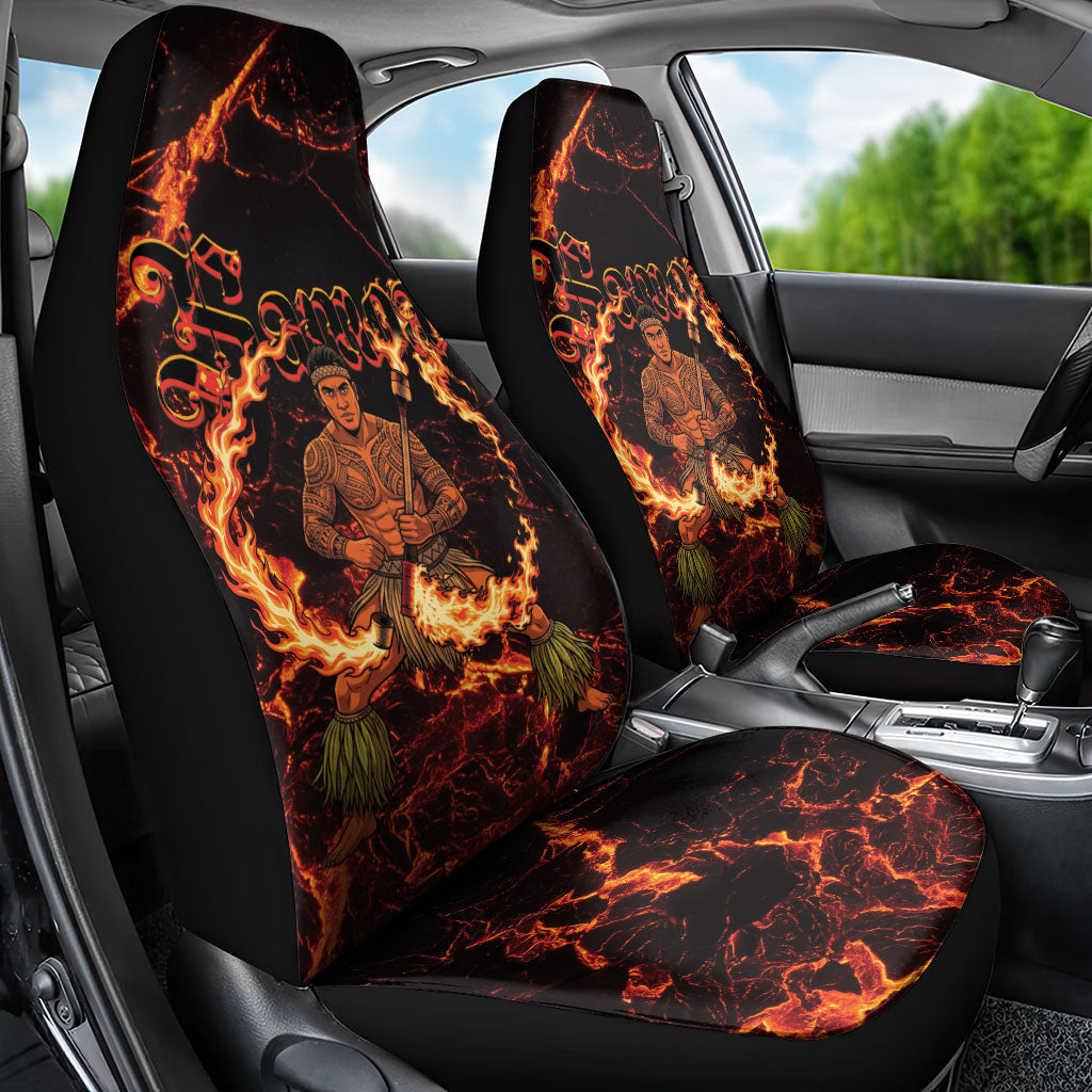 Samoa Siva Afi Dance Fireknife Car Seat Cover Polynesian Heritage Fire Dance LT9 - Polynesian Pride