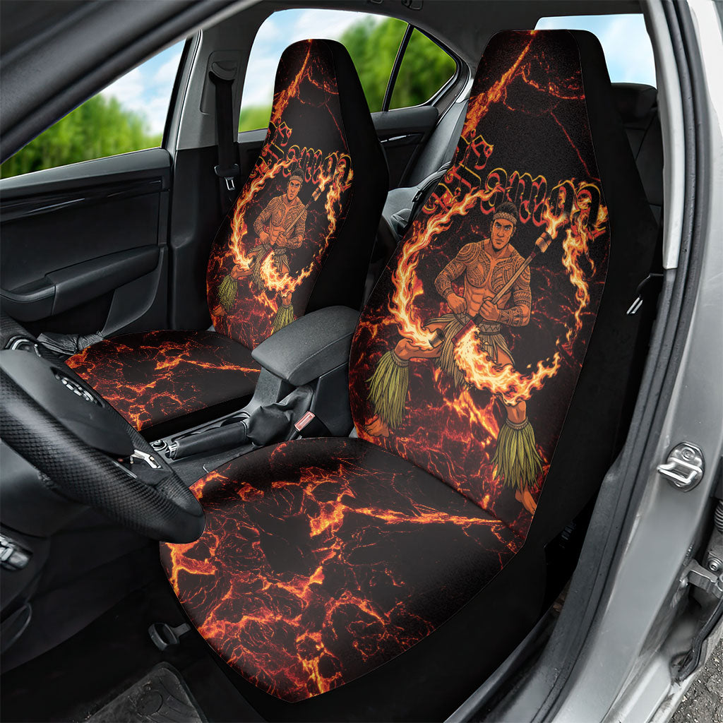Samoa Siva Afi Dance Fireknife Car Seat Cover Polynesian Heritage Fire Dance LT9 - Polynesian Pride