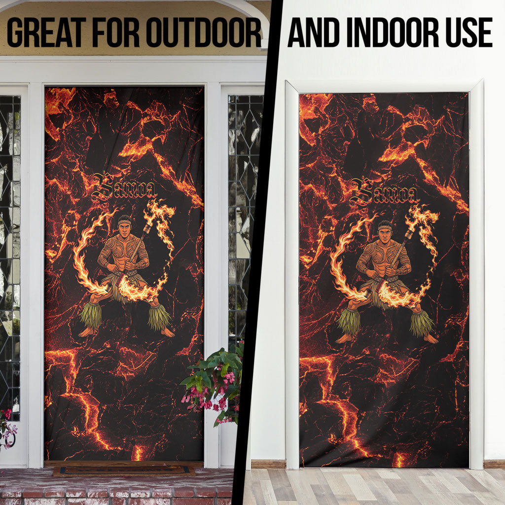 Samoa Siva Afi Dance Fireknife Door Cover Polynesian Heritage Fire Dance LT9 - Polynesian Pride
