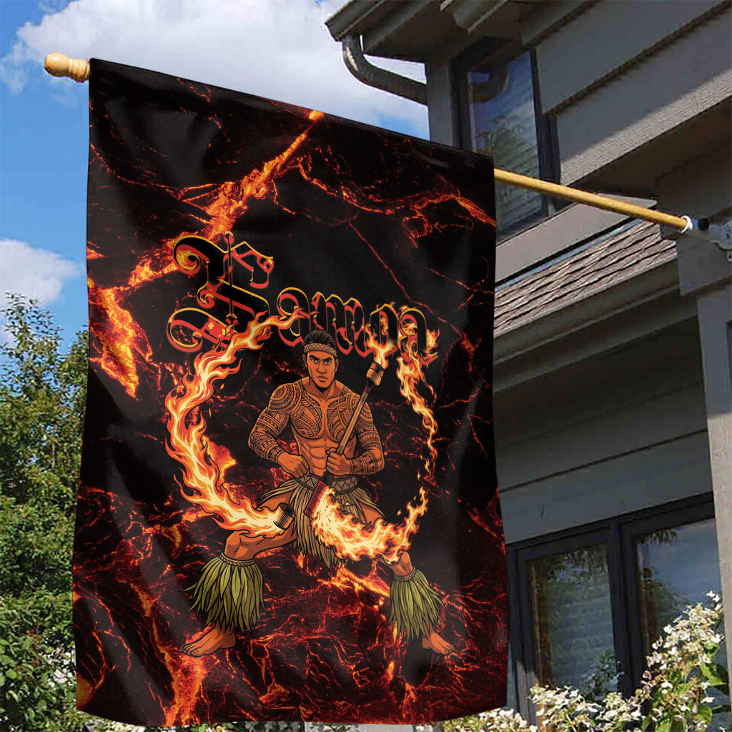 Samoa Siva Afi Dance Fireknife Garden Flag Polynesian Heritage Fire Dance LT9 - Polynesian Pride
