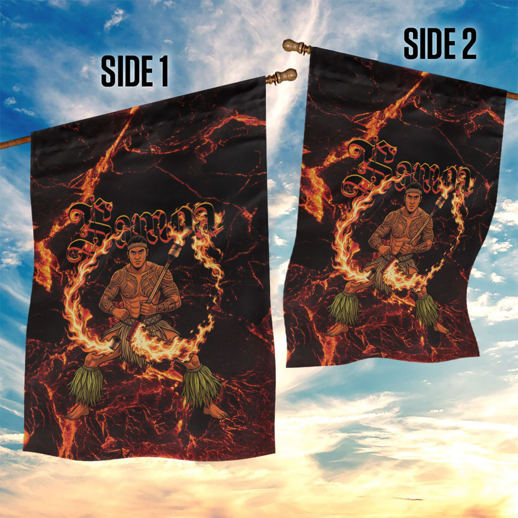 Samoa Siva Afi Dance Fireknife Garden Flag Polynesian Heritage Fire Dance LT9 - Polynesian Pride