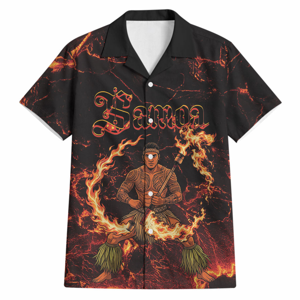 Samoa Siva Afi Dance Fireknife Hawaiian Shirt Polynesian Heritage Fire Dance LT9 Black - Polynesian Pride