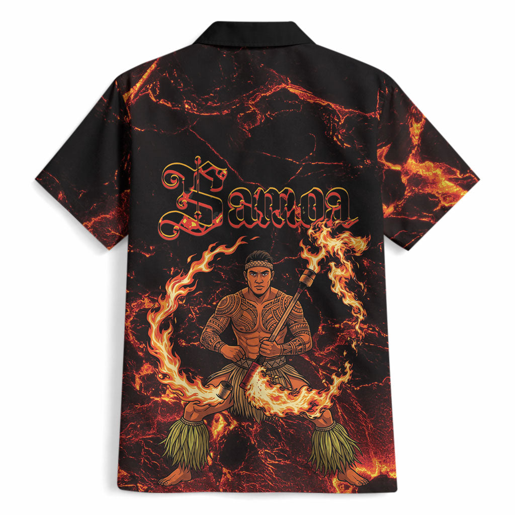 Samoa Siva Afi Dance Fireknife Hawaiian Shirt Polynesian Heritage Fire Dance LT9 - Polynesian Pride