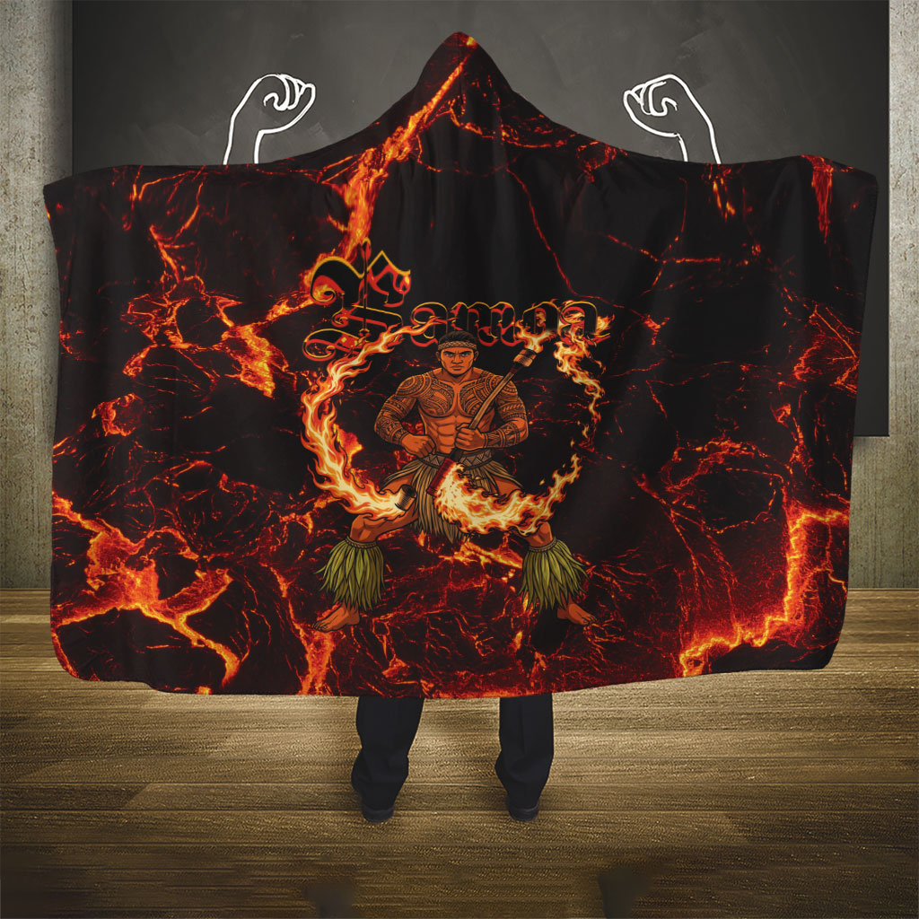 Samoa Siva Afi Dance Fireknife Hooded Blanket Polynesian Heritage Fire Dance LT9 - Polynesian Pride