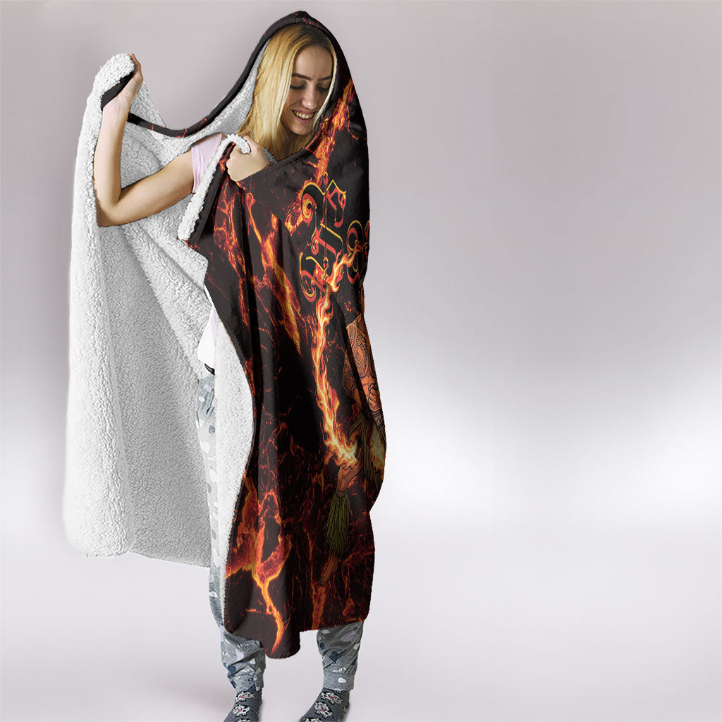 Samoa Siva Afi Dance Fireknife Hooded Blanket Polynesian Heritage Fire Dance LT9 - Polynesian Pride