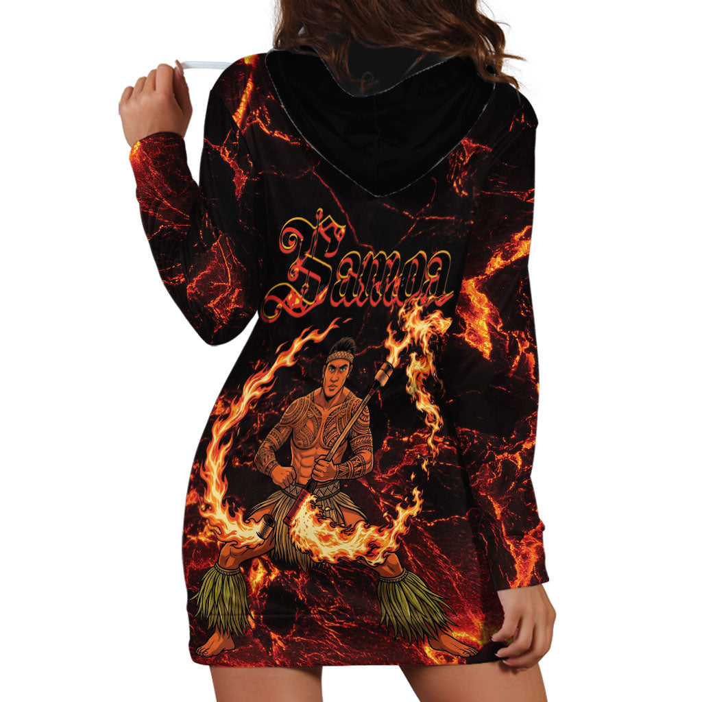 Samoa Siva Afi Dance Fireknife Hoodie Dress Polynesian Heritage Fire Dance LT9 - Polynesian Pride