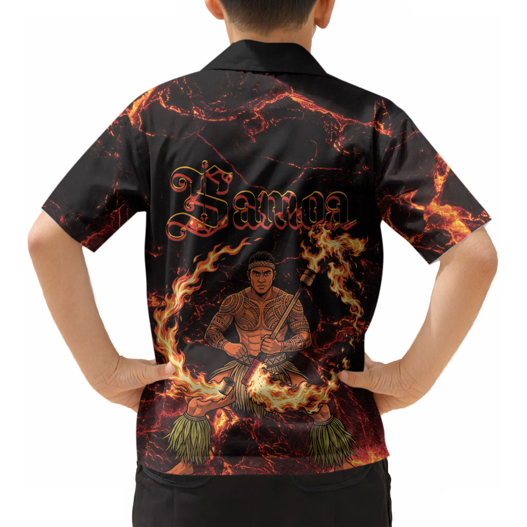 Samoa Siva Afi Dance Fireknife Kid Hawaiian Shirt Polynesian Heritage Fire Dance LT9 - Polynesian Pride