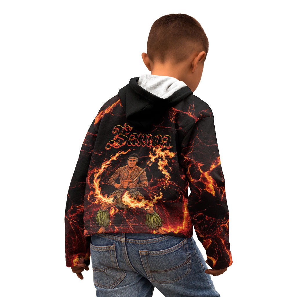 Samoa Siva Afi Dance Fireknife Kid Hoodie Polynesian Heritage Fire Dance LT9 - Polynesian Pride