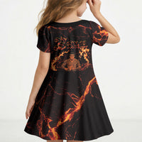 Samoa Siva Afi Dance Fireknife Kid Short Sleeve Dress Polynesian Heritage Fire Dance LT9 - Polynesian Pride