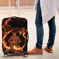 Samoa Siva Afi Dance Fireknife Luggage Cover Polynesian Heritage Fire Dance LT9 Black - Polynesian Pride