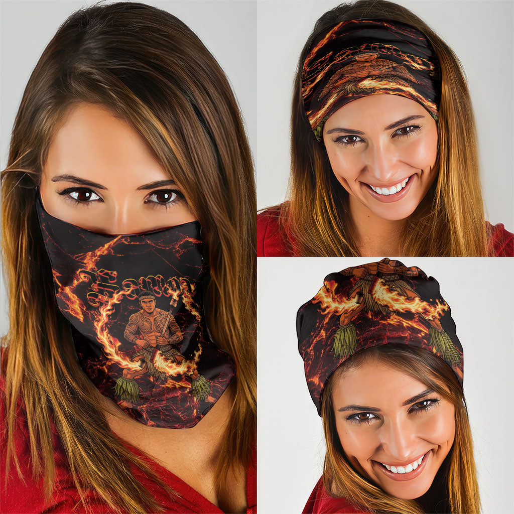 Samoa Siva Afi Dance Fireknife Neck Gaiter Polynesian Heritage Fire Dance LT9 - Polynesian Pride