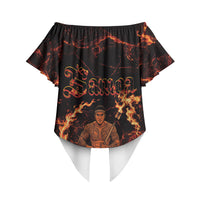 Samoa Siva Afi Dance Fireknife Off Shoulder Wrap Waist Top Polynesian Heritage Fire Dance LT9 - Polynesian Pride