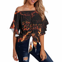 Samoa Siva Afi Dance Fireknife Off Shoulder Wrap Waist Top Polynesian Heritage Fire Dance LT9 - Polynesian Pride