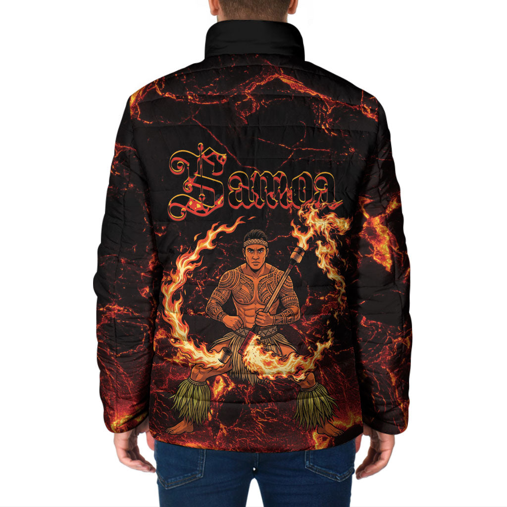 Samoa Siva Afi Dance Fireknife Padded Jacket Polynesian Heritage Fire Dance LT9 - Polynesian Pride