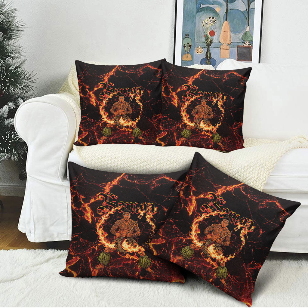 Samoa Siva Afi Dance Fireknife Pillow Cover Polynesian Heritage Fire Dance LT9 - Polynesian Pride