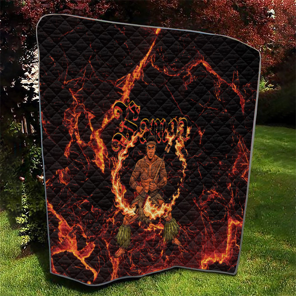 Samoa Siva Afi Dance Fireknife Quilt Polynesian Heritage Fire Dance LT9 - Polynesian Pride