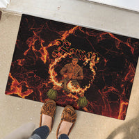 Samoa Siva Afi Dance Fireknife Rubber Doormat Polynesian Heritage Fire Dance LT9 - Polynesian Pride