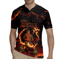 Samoa Siva Afi Dance Fireknife Rugby Jersey Polynesian Heritage Fire Dance LT9 - Polynesian Pride