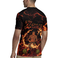 Samoa Siva Afi Dance Fireknife Rugby Jersey Polynesian Heritage Fire Dance LT9 - Polynesian Pride