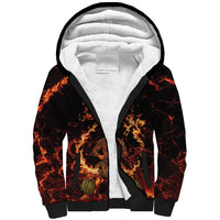 Samoa Siva Afi Dance Fireknife Sherpa Hoodie Polynesian Heritage Fire Dance LT9 Unisex Black - Polynesian Pride