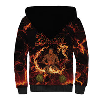 Samoa Siva Afi Dance Fireknife Sherpa Hoodie Polynesian Heritage Fire Dance LT9 - Polynesian Pride