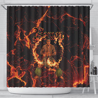 Samoa Siva Afi Dance Fireknife Shower Curtain Polynesian Heritage Fire Dance LT9 - Polynesian Pride