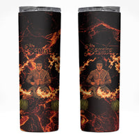 Samoa Siva Afi Dance Fireknife Skinny Tumbler Polynesian Heritage Fire Dance LT9 Black - Polynesian Pride