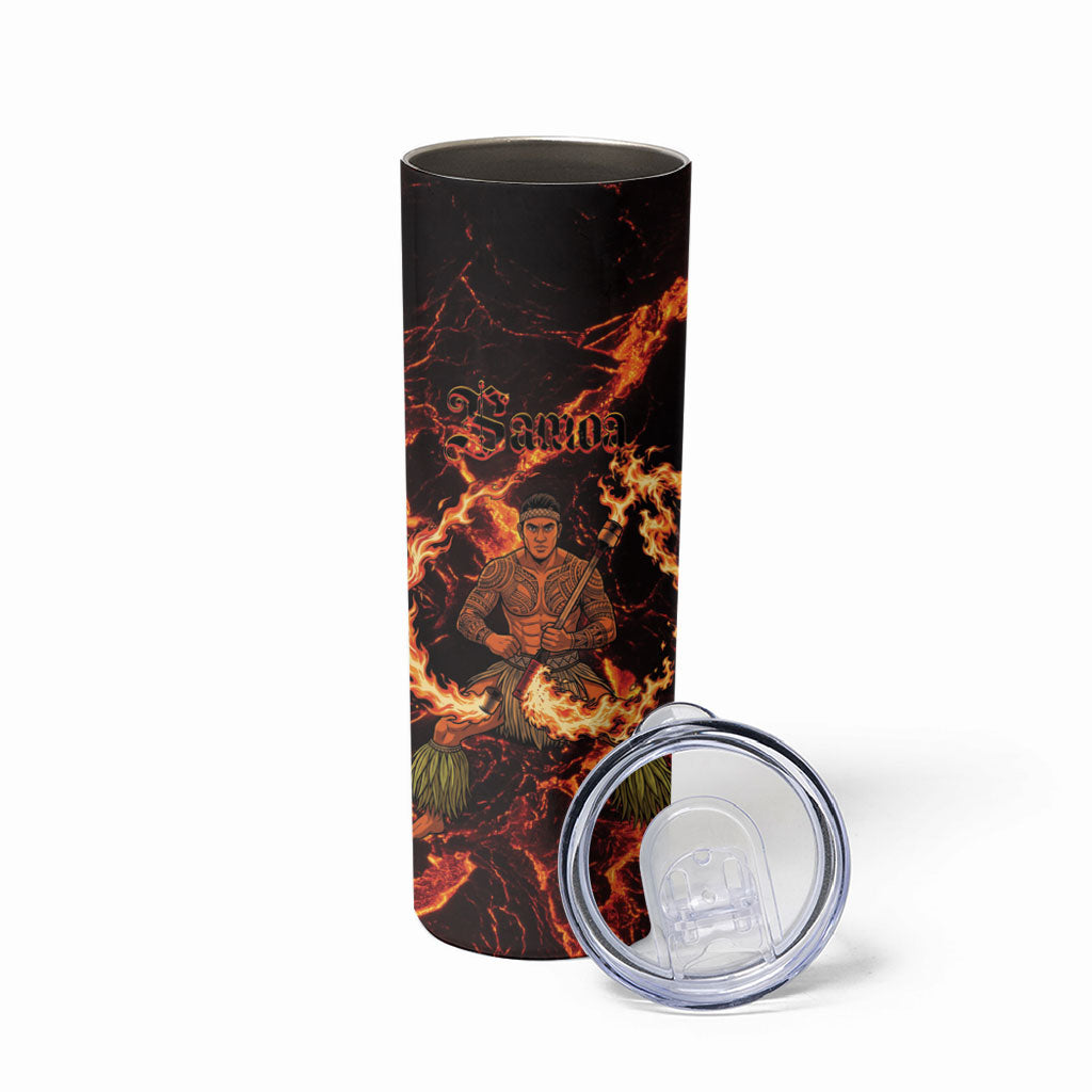 Samoa Siva Afi Dance Fireknife Skinny Tumbler Polynesian Heritage Fire Dance LT9 - Polynesian Pride