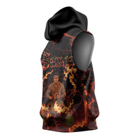 Samoa Siva Afi Dance Fireknife Sleeveless Hoodie Polynesian Heritage Fire Dance LT9 - Polynesian Pride