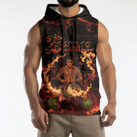 Samoa Siva Afi Dance Fireknife Sleeveless Hoodie Polynesian Heritage Fire Dance LT9 - Polynesian Pride