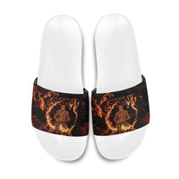 Samoa Siva Afi Dance Fireknife Slide Sandals Polynesian Heritage Fire Dance LT9 Black - Polynesian Pride