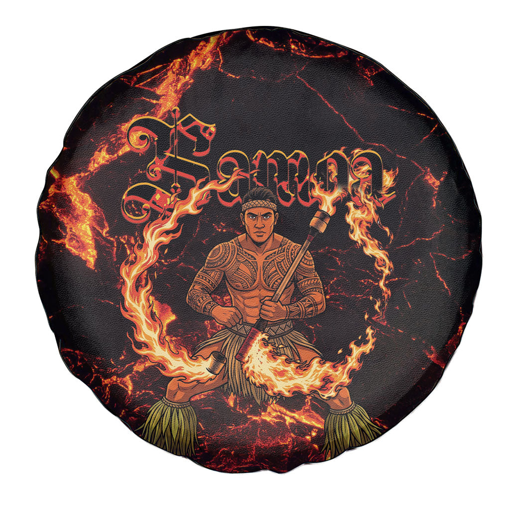 Samoa Siva Afi Dance Fireknife Spare Tire Cover Polynesian Heritage Fire Dance LT9 - Polynesian Pride