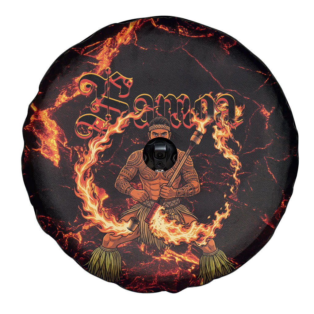 Samoa Siva Afi Dance Fireknife Spare Tire Cover Polynesian Heritage Fire Dance LT9 - Polynesian Pride