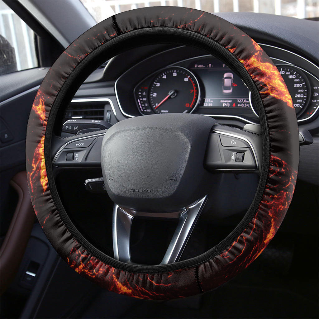 Samoa Siva Afi Dance Fireknife Steering Wheel Cover Polynesian Heritage Fire Dance LT9 - Polynesian Pride