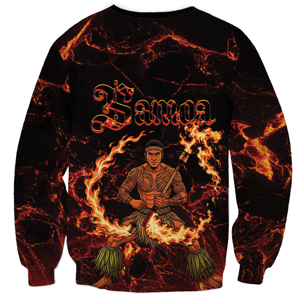 Samoa Siva Afi Dance Fireknife Sweatshirt Polynesian Heritage Fire Dance LT9 - Polynesian Pride