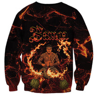 Samoa Siva Afi Dance Fireknife Sweatshirt Polynesian Heritage Fire Dance LT9 - Polynesian Pride