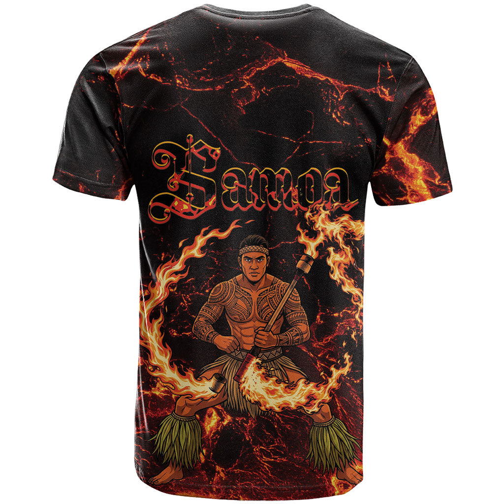 Samoa Siva Afi Dance Fireknife T Shirt Polynesian Heritage Fire Dance LT9 - Polynesian Pride
