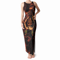 Samoa Siva Afi Dance Fireknife Tank Maxi Dress Polynesian Heritage Fire Dance LT9 Women Black - Polynesian Pride