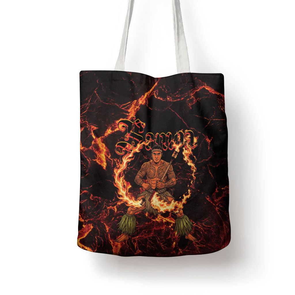 Samoa Siva Afi Dance Fireknife Tote Bag Polynesian Heritage Fire Dance LT9 - Polynesian Pride