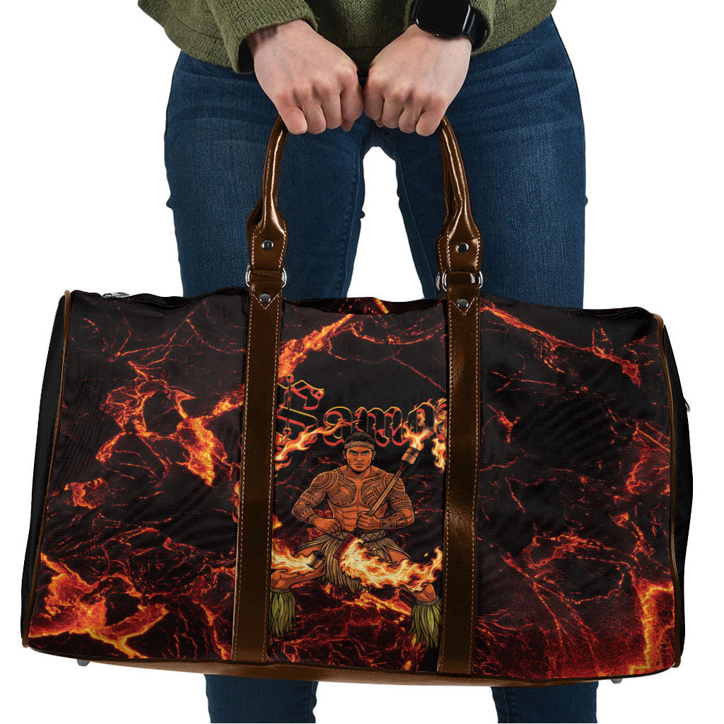 Samoa Siva Afi Dance Fireknife Travel Bag Polynesian Heritage Fire Dance LT9 Black - Polynesian Pride